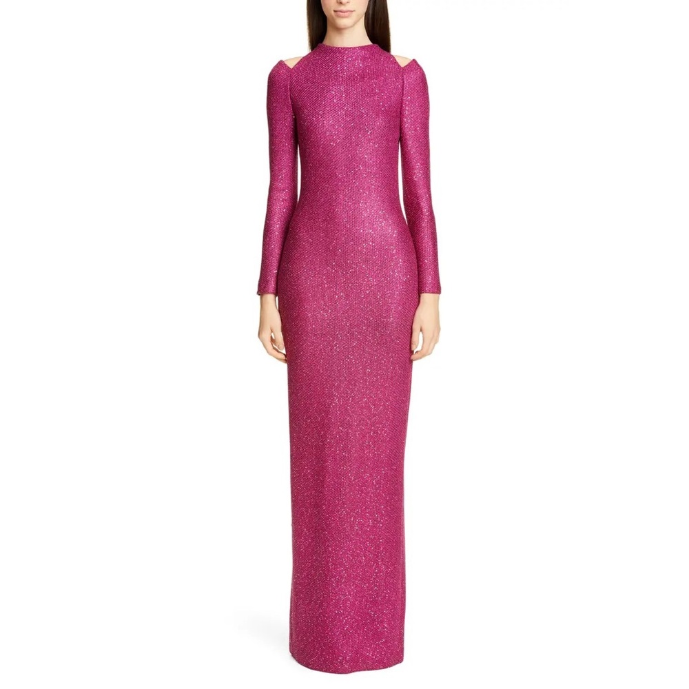 ST. JOHN COLLECTION Luxe Long Sequin Knit dress